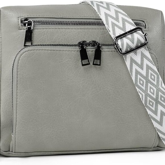 Crossbody Bags for Women MultiPockets Purses for Women Vegan Leather Shoulder Ba - Picture 1 of 8